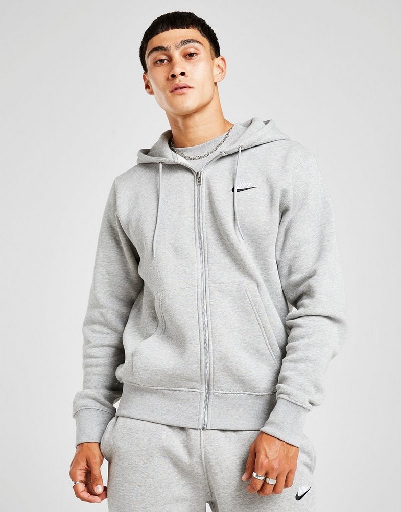 Bluză pentru bărbați NIKE BLUZĂ M NSW CLUB DT HOODIE FZ BB IH4297-063 Gri