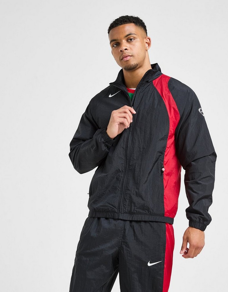 Bluză pentru bărbați NIKE BLUZĂ CU GLUGĂ M NK RPLT90TRK JKT HQ3391-010 Negru
