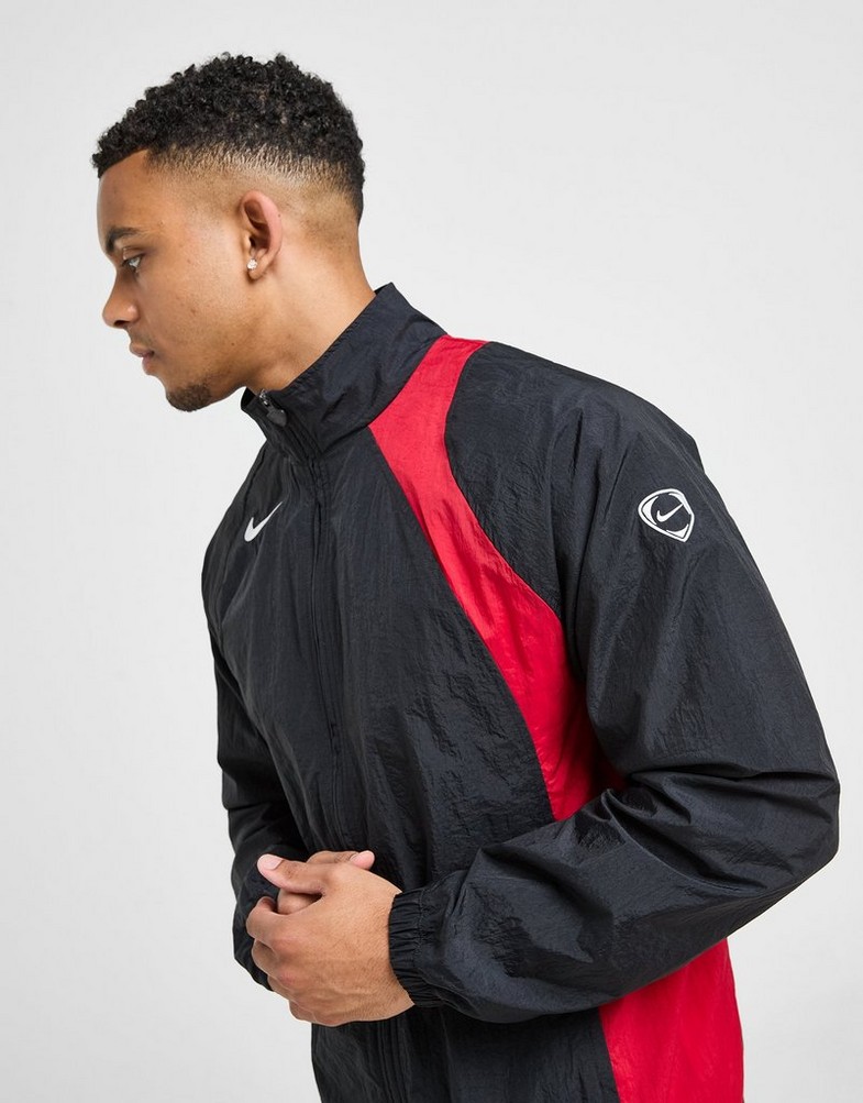 Bluză pentru bărbați NIKE BLUZĂ CU GLUGĂ M NK RPLT90TRK JKT HQ3391-010 Negru