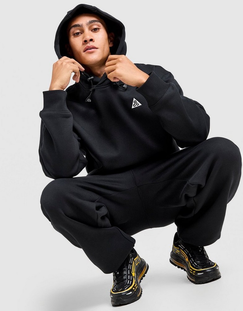 Bluză pentru bărbați NIKE BLUZĂ CU GLUGĂ U ACG TUFF FLC HOODIE PO DZ3392-011 Negru