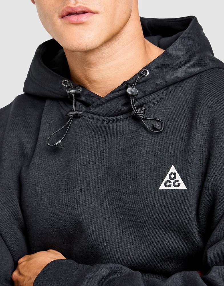 Bluză pentru bărbați NIKE BLUZĂ CU GLUGĂ U ACG TUFF FLC HOODIE PO DZ3392-011 Negru