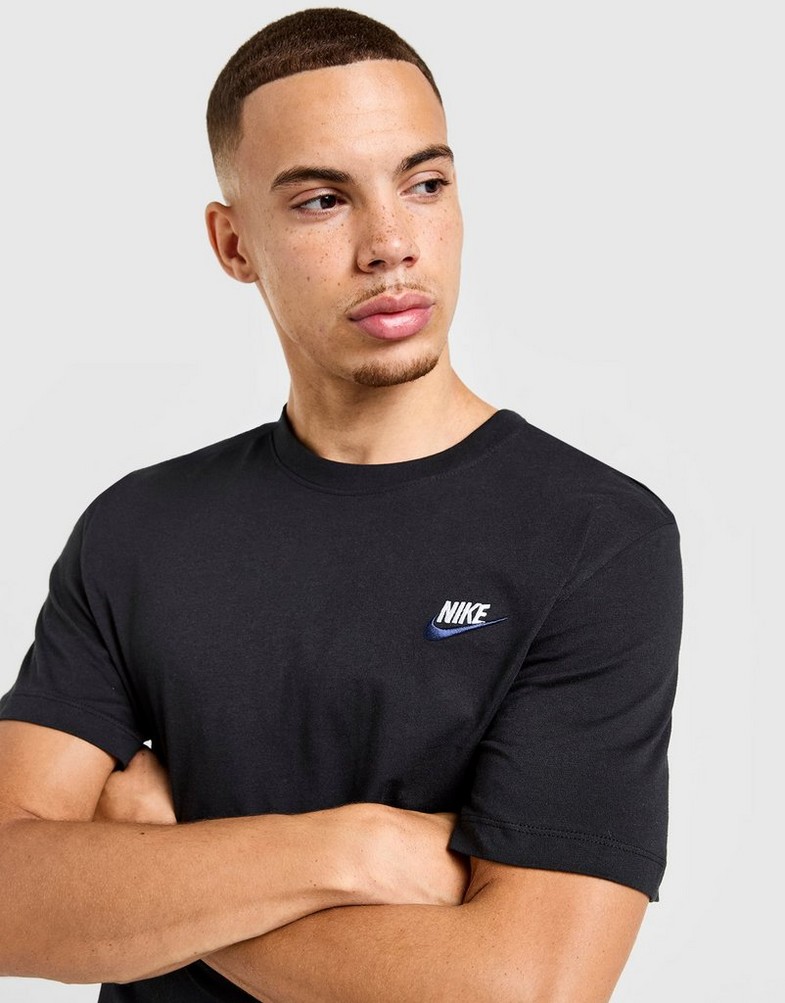 Koszulka, t-shirt męski NIKE T-SHIRT M NSW CLUB DT TEE FD1184-014 Czarny