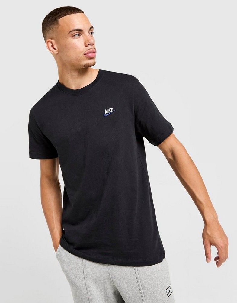 Koszulka, t-shirt męski NIKE T-SHIRT M NSW CLUB DT TEE FD1184-014 Czarny