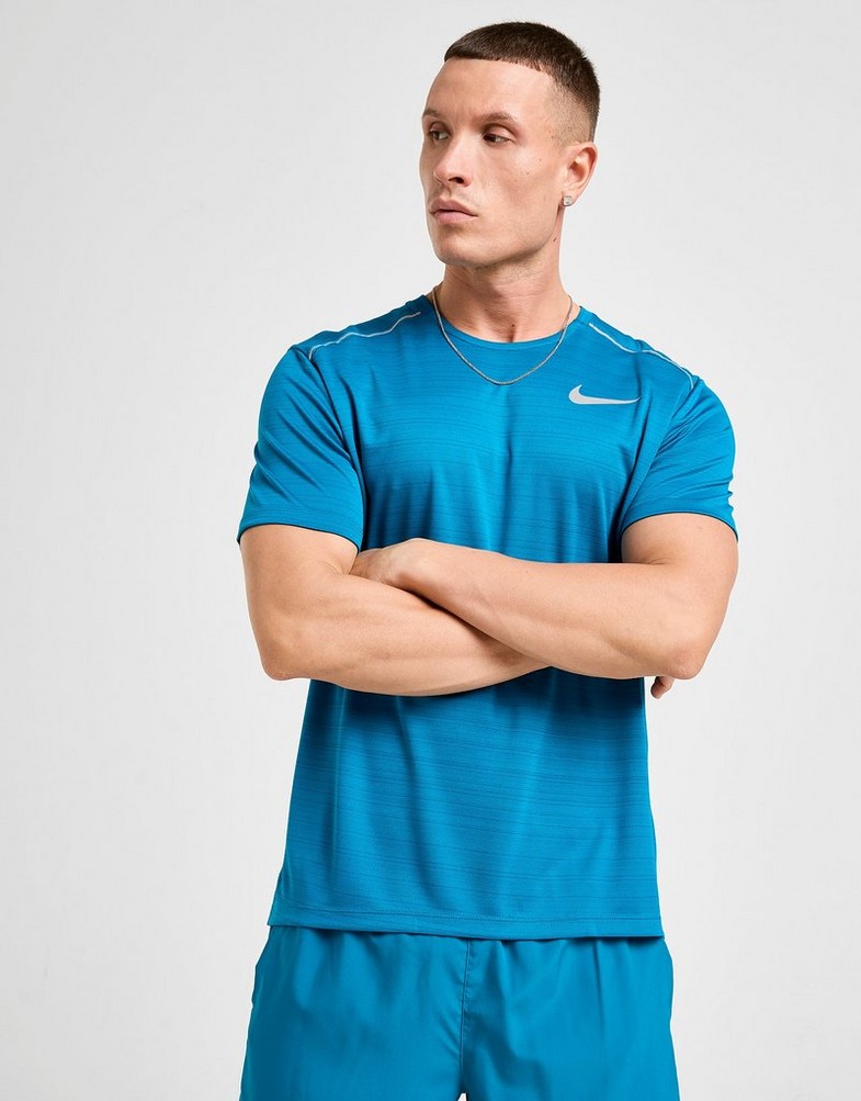 Vyriški marškiniai NIKE MARŠKINĖLIAI M NK DF MILER SS FZ4782-301 Mėlyna
