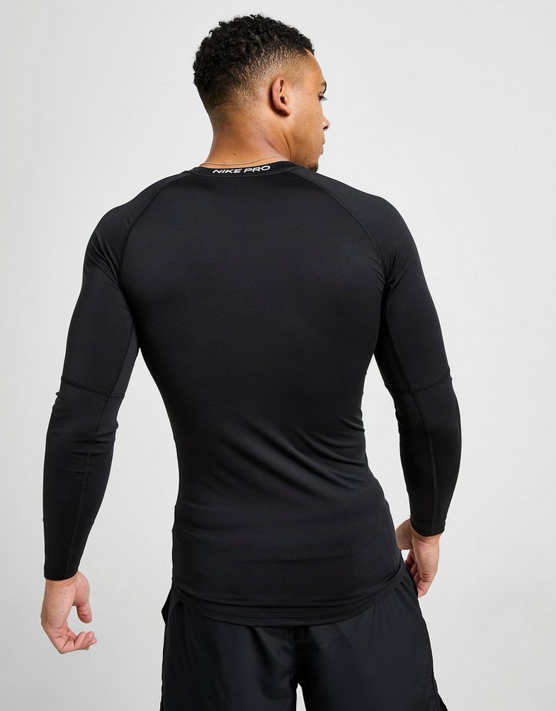 Koszulka, t-shirt męski NIKE T-SHIRT M NP DF TIGHT TOP LS FB7919-010 Czarny