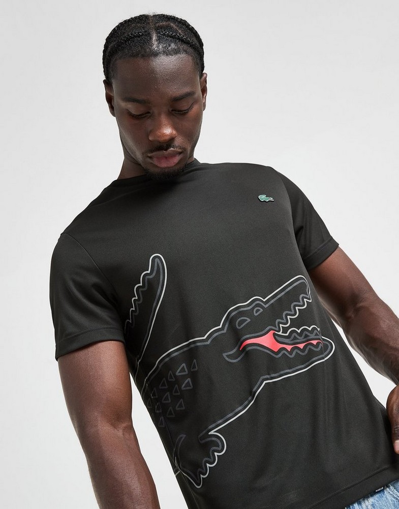 Tricou pentru bărbați LACOSTE TRICOU TRICOU TH7403031 Negru