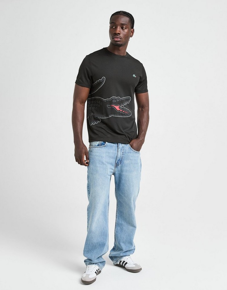 Tricou pentru bărbați LACOSTE TRICOU TRICOU TH7403031 Negru
