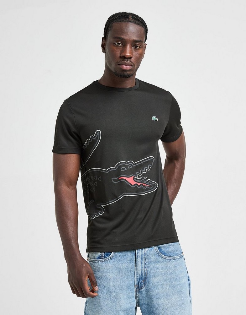 Tricou pentru bărbați LACOSTE TRICOU TRICOU TH7403031 Negru