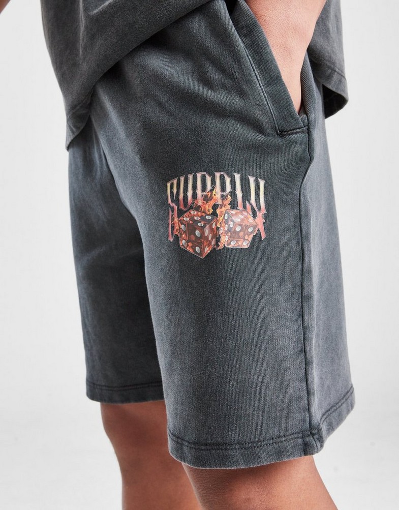 Pantaloni scurți pentru copii SUPPLY&DEMAND PANTALONI SCURȚI FIRE DICE BLK-BLK B SUPTJB17755007 Negru