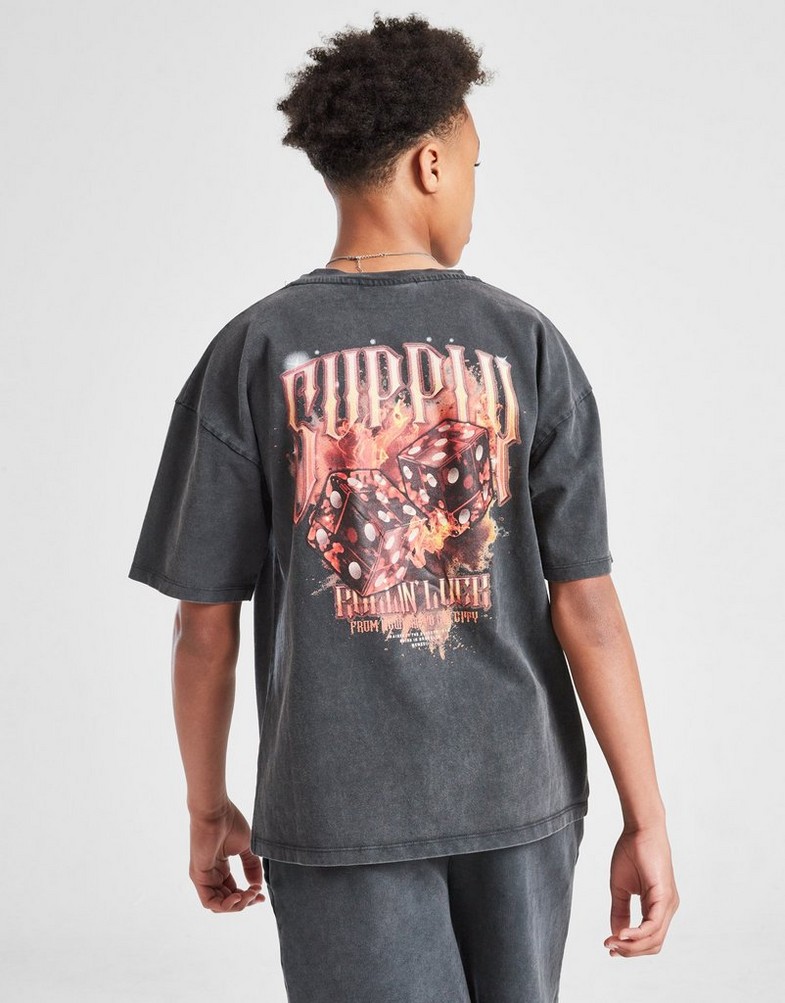 Tricou pentru copii SUPPLY&DEMAND TRICOU FIRE DICE BLK-BLK B SUPTJB17752007 Negru