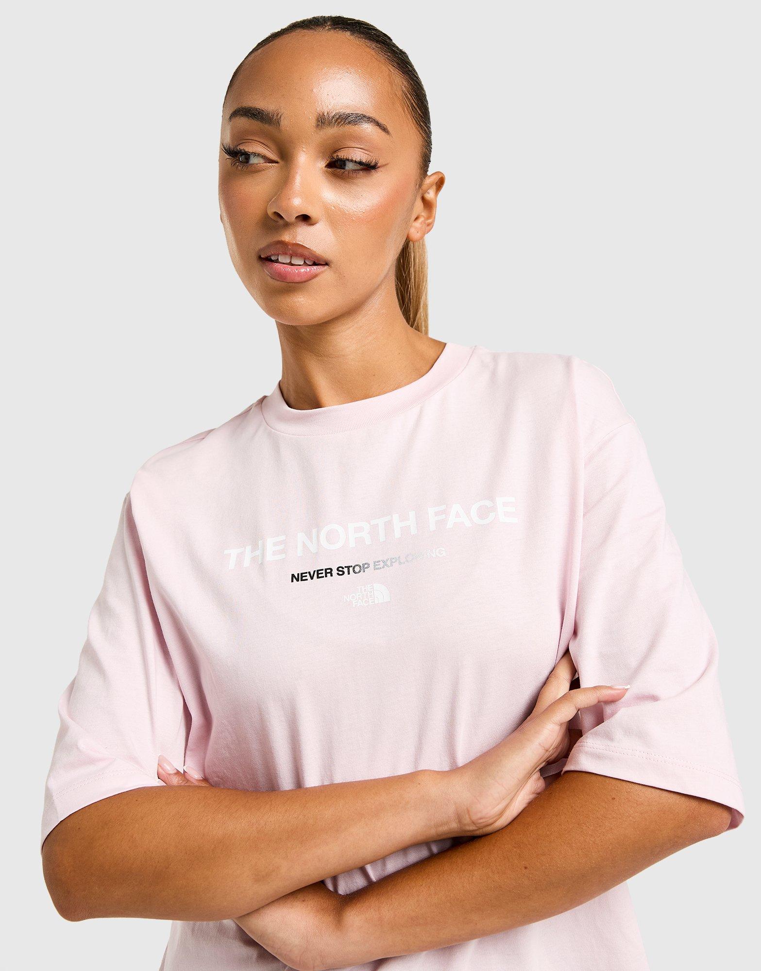 Koszulka, t-shirt damski THE NORTH FACE T-SHIRT GRADIENT FLOW OVERSIZE TEE NF0A8F7YBP61 Różowy