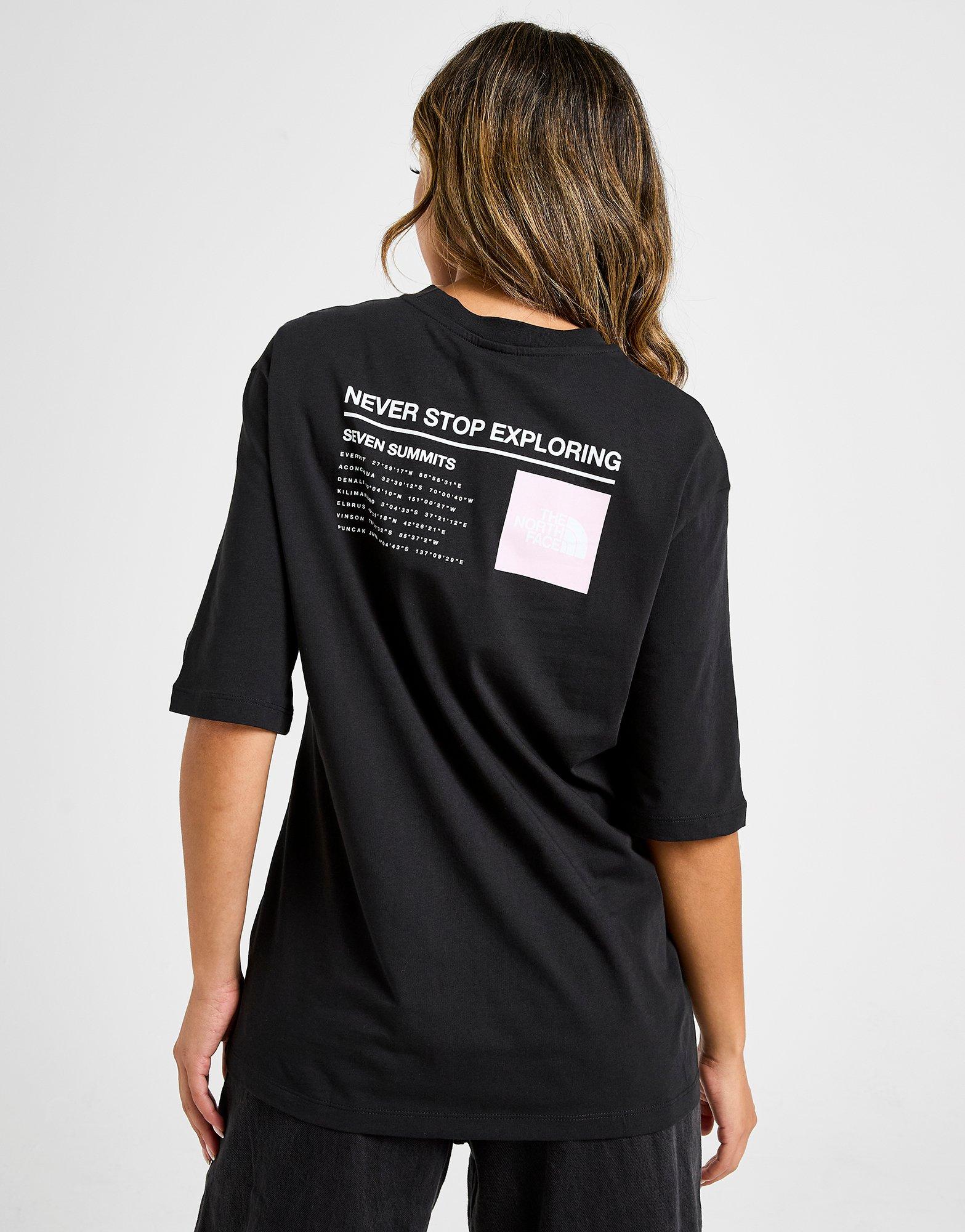 Koszulka, t-shirt damski THE NORTH FACE T-SHIRT SEVEN SUMMITS OVERSIZE TEE NF0A8F7UJK31 Czarny