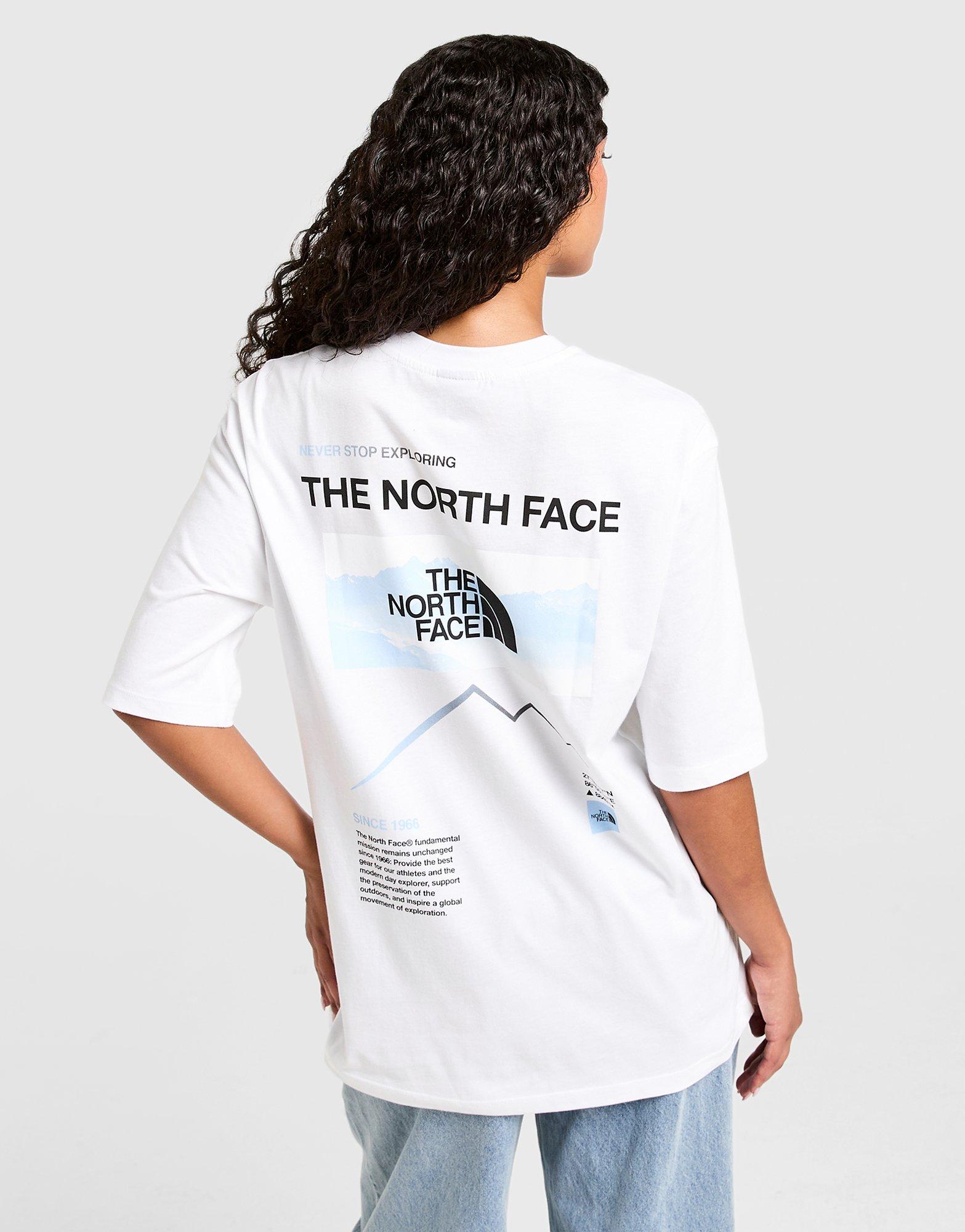 Koszulka, t-shirt damski THE NORTH FACE T-SHIRT W GRADIENT FLOW OVERSIZE NF0A8F7YFN41 Biały