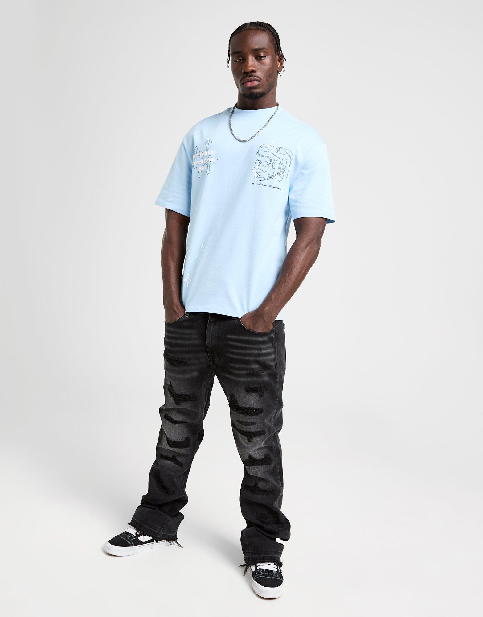 Koszulka, t-shirt męski SUPPLY&DEMAND T-SHIRT VITO TEE BLU-CLN SUPTM17465837 Niebieski