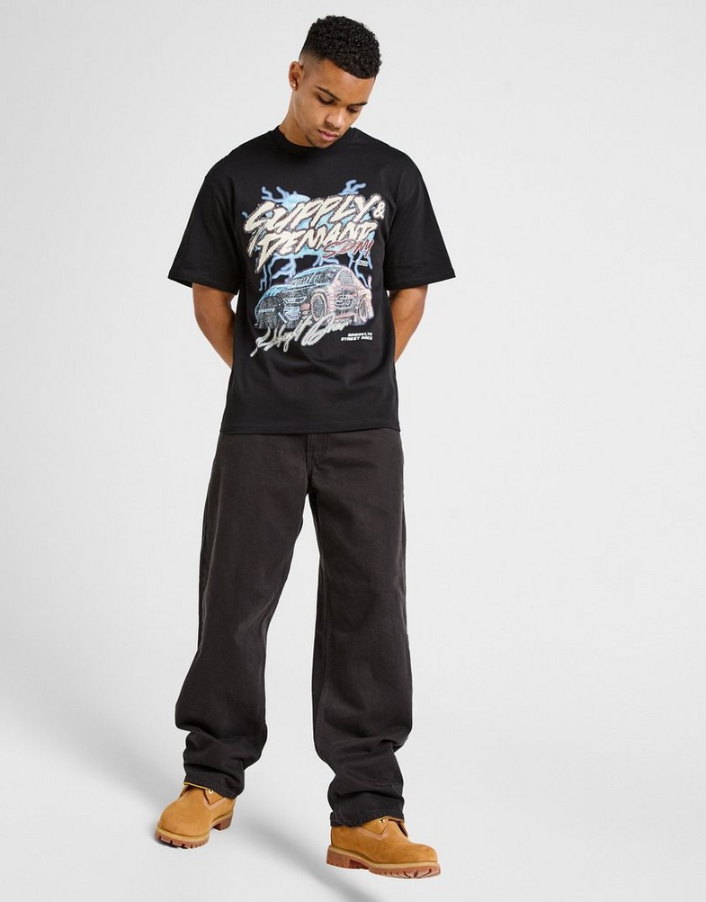 Tricou pentru bărbați SUPPLY&DEMAND TRICOU NASTY TEE BLK-BLK SUPTM17891007 Albastru