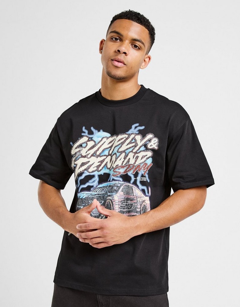 Tricou pentru bărbați SUPPLY&DEMAND TRICOU NASTY TEE BLK-BLK SUPTM17891007 Albastru