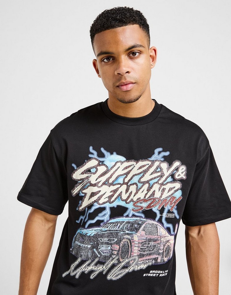 Tricou pentru bărbați SUPPLY&DEMAND TRICOU NASTY TEE BLK-BLK SUPTM17891007 Albastru