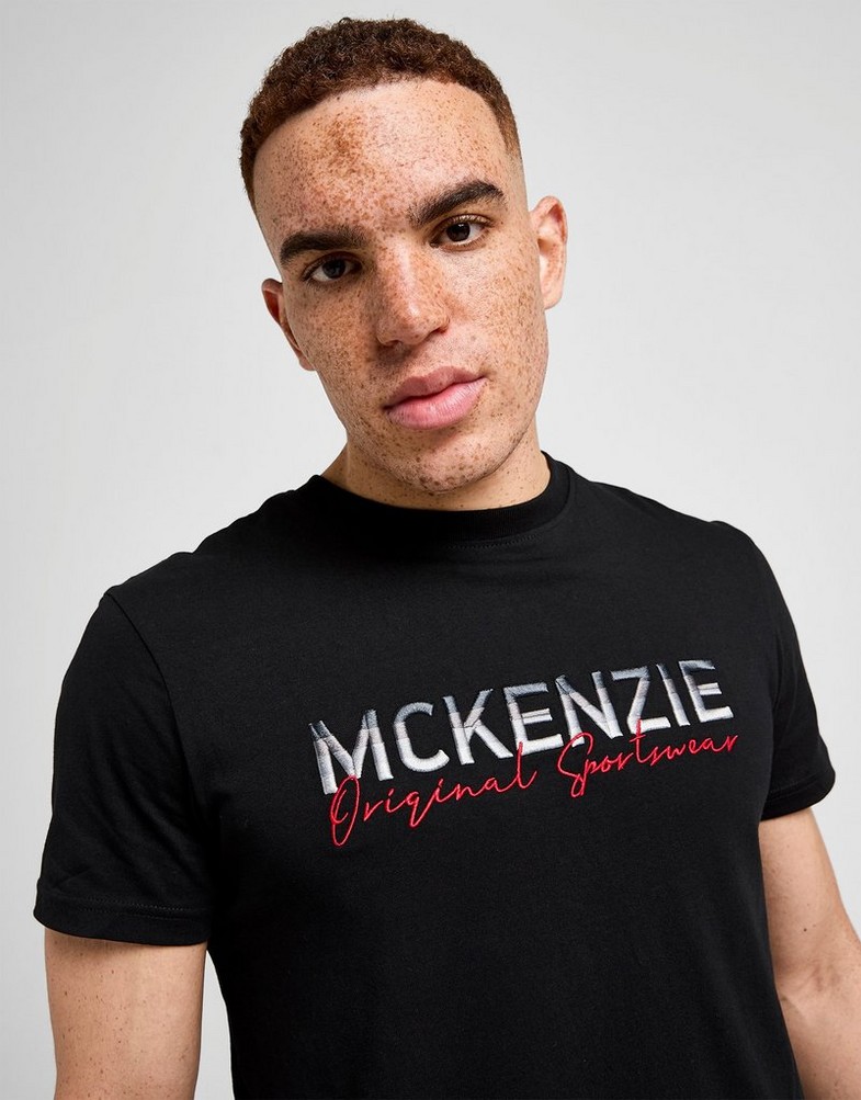 Tricou pentru bărbați MCKENZIE TRICOU CASSON TEE BLK-BLK MCKTM16757007 Negru