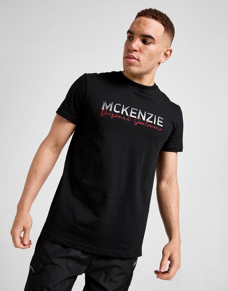 Tricou pentru bărbați MCKENZIE TRICOU CASSON TEE BLK-BLK MCKTM16757007 Negru