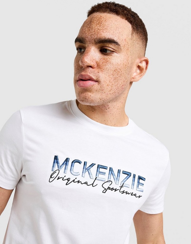 Tricou pentru bărbați MCKENZIE TRICOU CASSON TEE WHT-WHT MCKTM16757010 Alb