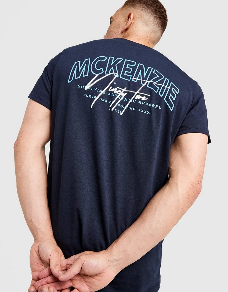 Чоловічі футболки MCKENZIE ФУТБОЛКА SCRIPT TEE NVY-SKC MCKTM16904481 Темно-синій