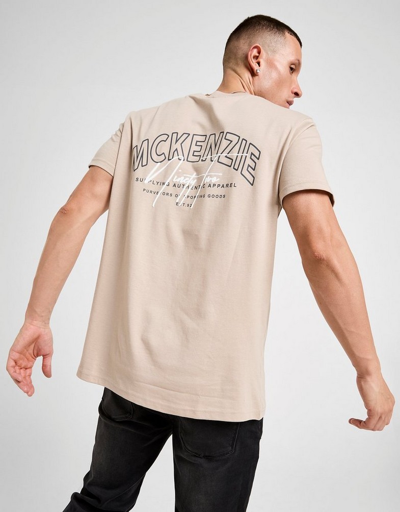 Pánske tričko MCKENZIE TRIČKO SCRIPT TEE TPE-STP MCKTM16904712 Béžová
