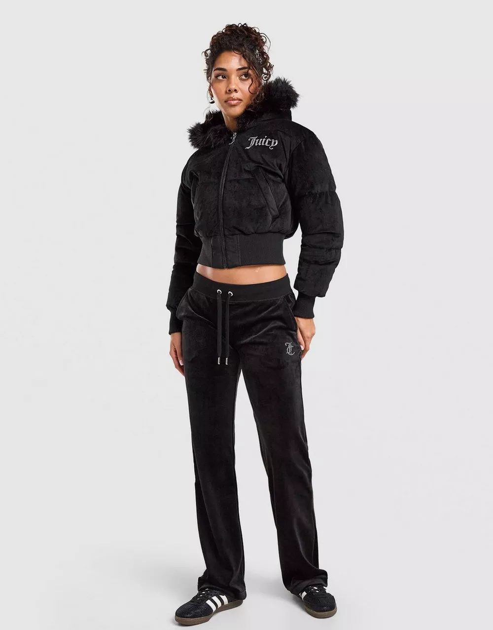 JUICY COUTURE КУРТКА DMNT FUR VLR HD JKT BLK, фото 1 з 6
