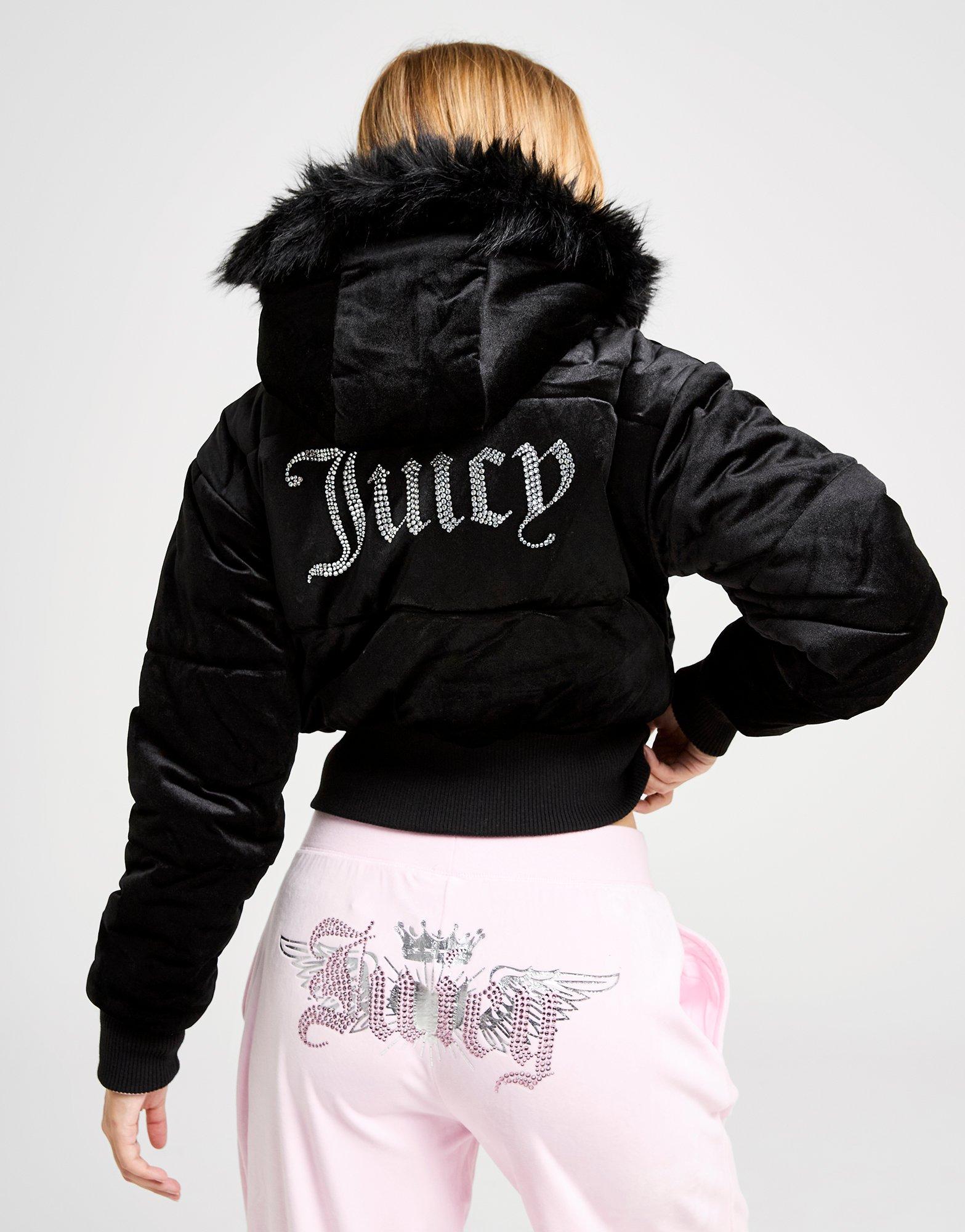 JUICY COUTURE JACHETĂ DMNT FUR VLR HD JKT BLK JCJDW448101 Negru