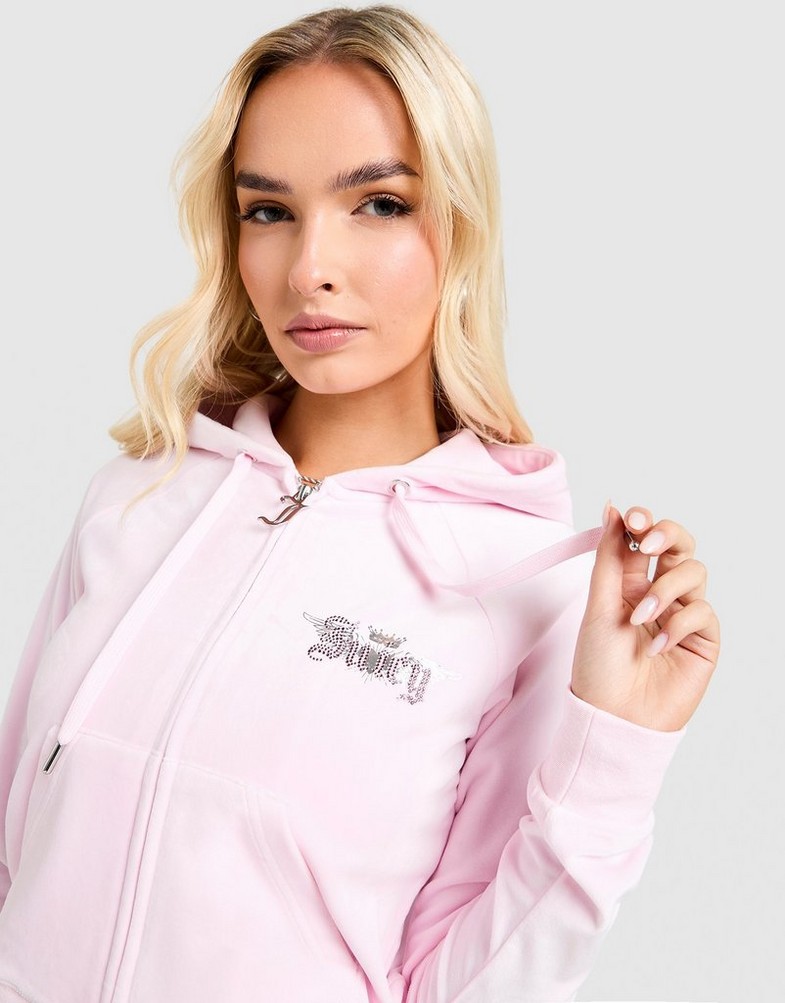 Bluza damska JUICY COUTURE BLUZA ROZPINANA Z KAPTUREM ANGEL VLR JCJDW439381 Różowy