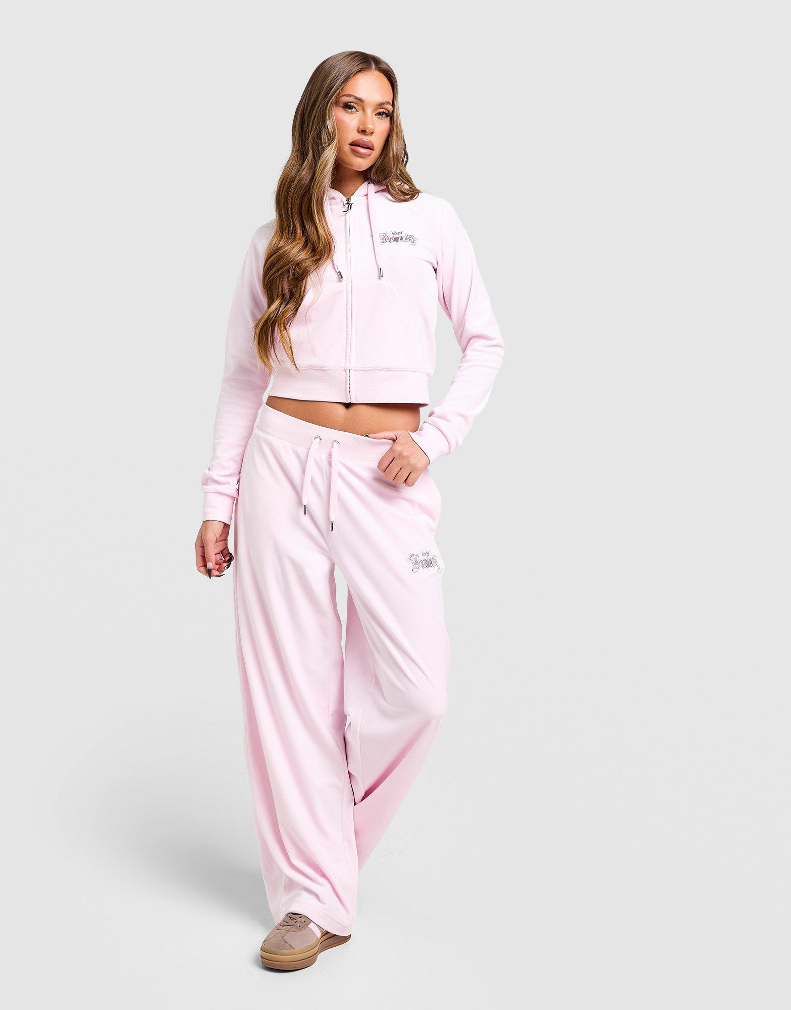 Dámská mikina JUICY COUTURE MIKINA ROZEPÍNACÍ   S KAPUCÍ ANGEL VLR JCJDW439381 Růžová