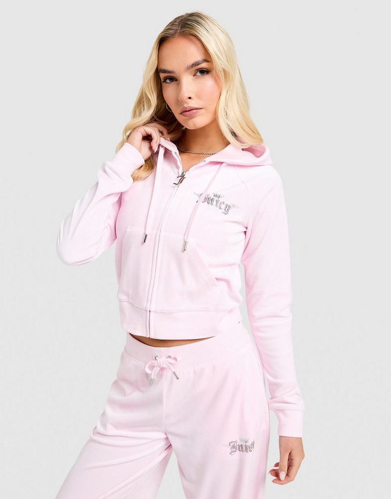 Bluza damska JUICY COUTURE BLUZA ROZPINANA Z KAPTUREM ANGEL VLR JCJDW439381 Różowy