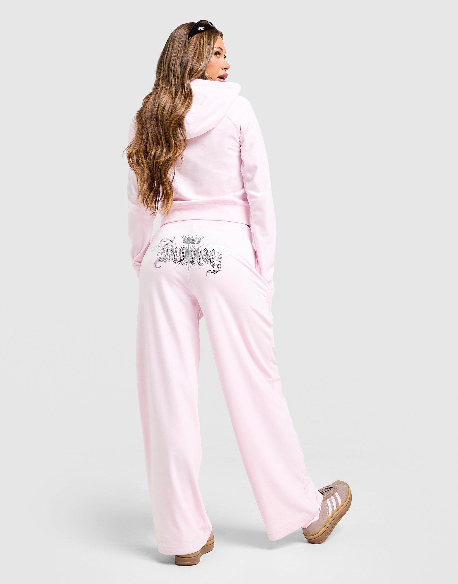 Juicy Couture Nadrág Angel Vlr Dmnt Wide Pant Pnk
