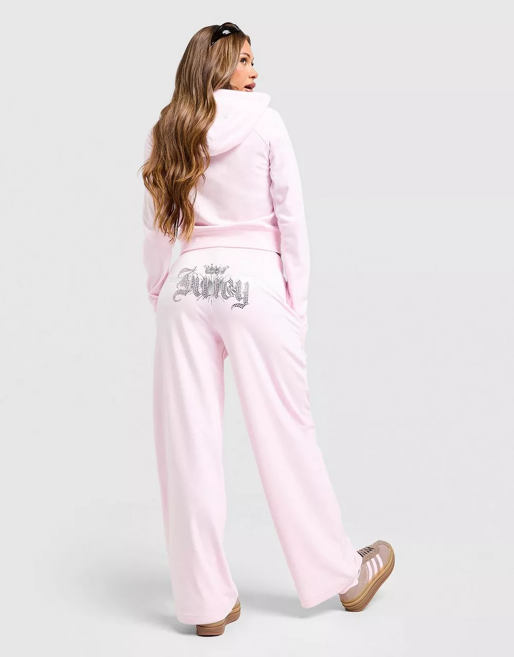 JUICY COUTURE ШТАНИ ANGEL VLR DMNT WIDE PANT PNK, фото 1 з 6