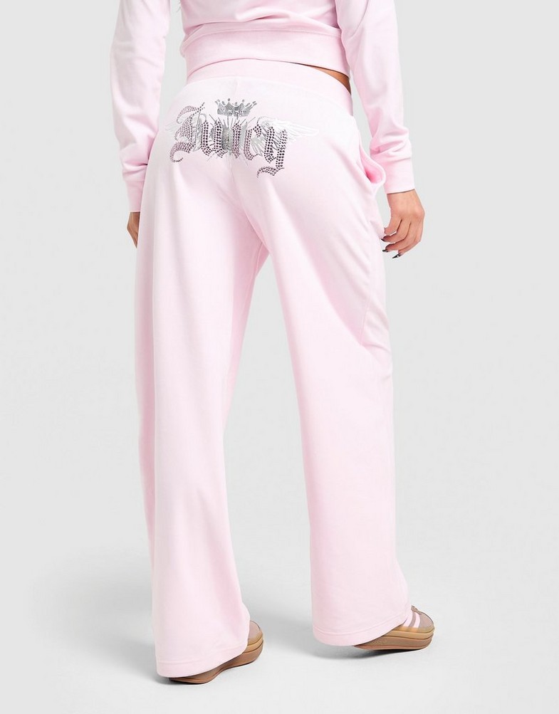 Жіночі штани JUICY COUTURE ШТАНИ ANGEL VLR DMNT WIDE PANT PNK JCJDW440381 Рожевий