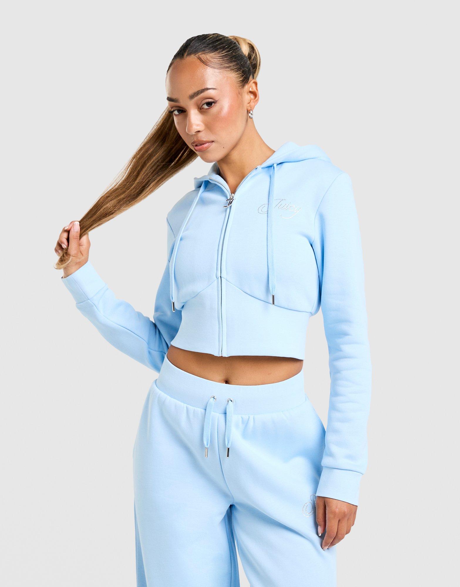 Moteriškas džemperis JUICY COUTURE DŽEMPERIS UŽSEGAMAS   SU GOBTUVU SCRIPT FL JCJDW4491134 Mėlyna