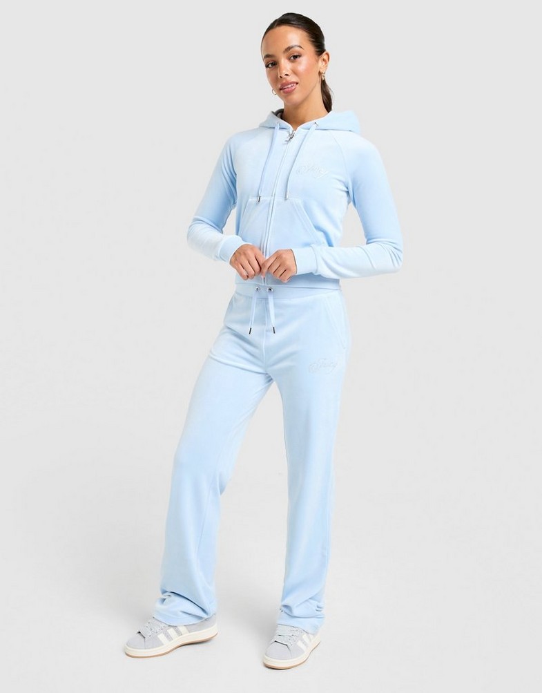Bluza damska JUICY COUTURE BLUZA ROZPINANA Z KAPTUREM SCRIPT VL JCJDW451134 Niebieski