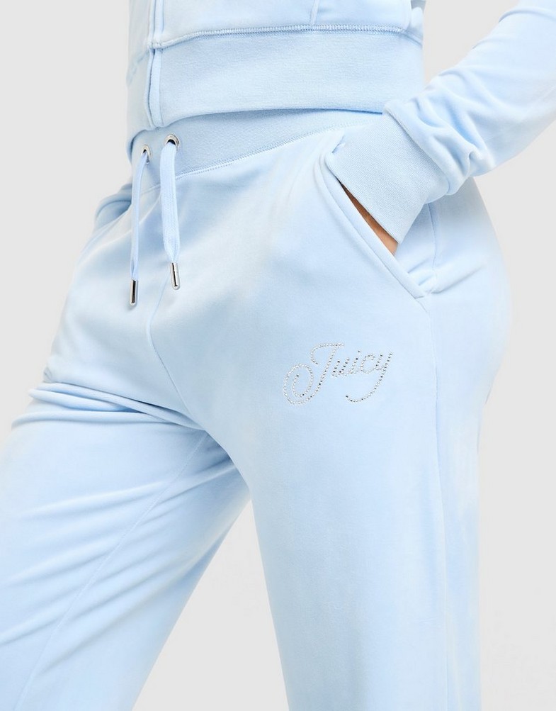 Pantaloni pentru femei JUICY COUTURE PANTALONI  SCRIPT VLR PANT BLUE JCJDW438134 Albastru