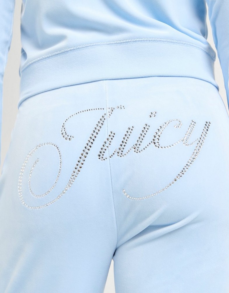 Pantaloni pentru femei JUICY COUTURE PANTALONI  SCRIPT VLR PANT BLUE JCJDW438134 Albastru