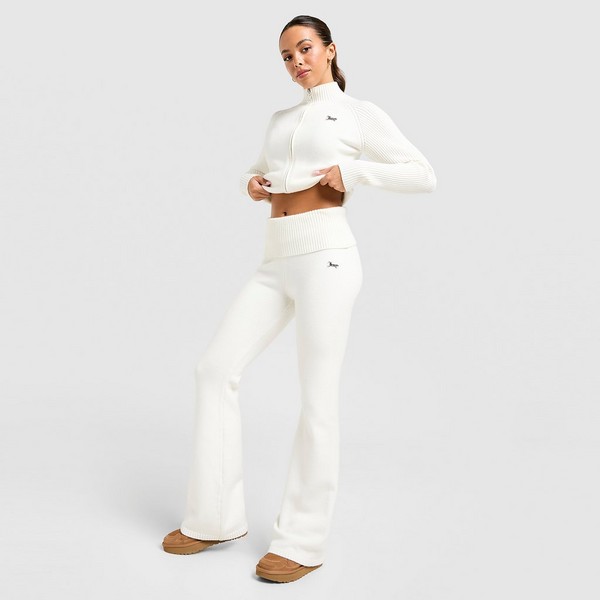 JUICY COUTURE SPODNIE KNIT FOLD OVER FLARE PANTS