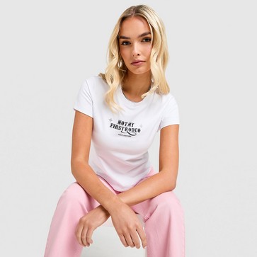 Tricou pentru femei JUICY COUTURE TRICOU RODEO DMNT BABY T WHT