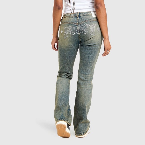 JUICY COUTURE SPODNIE RODEO DENIM FLARE L'WSH