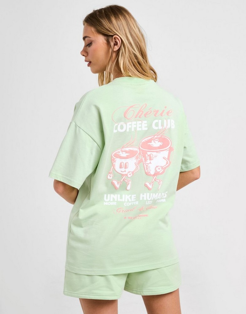 Tricou pentru femei UNLIKE HUMANS TRICOU COFFEE TSHT ULHTW10283827 Verde