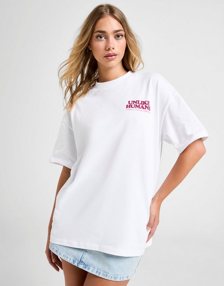 Koszulka, t-shirt damski UNLIKE HUMANS T-SHIRT BURGER TSHT ULHTW10258010 Biały