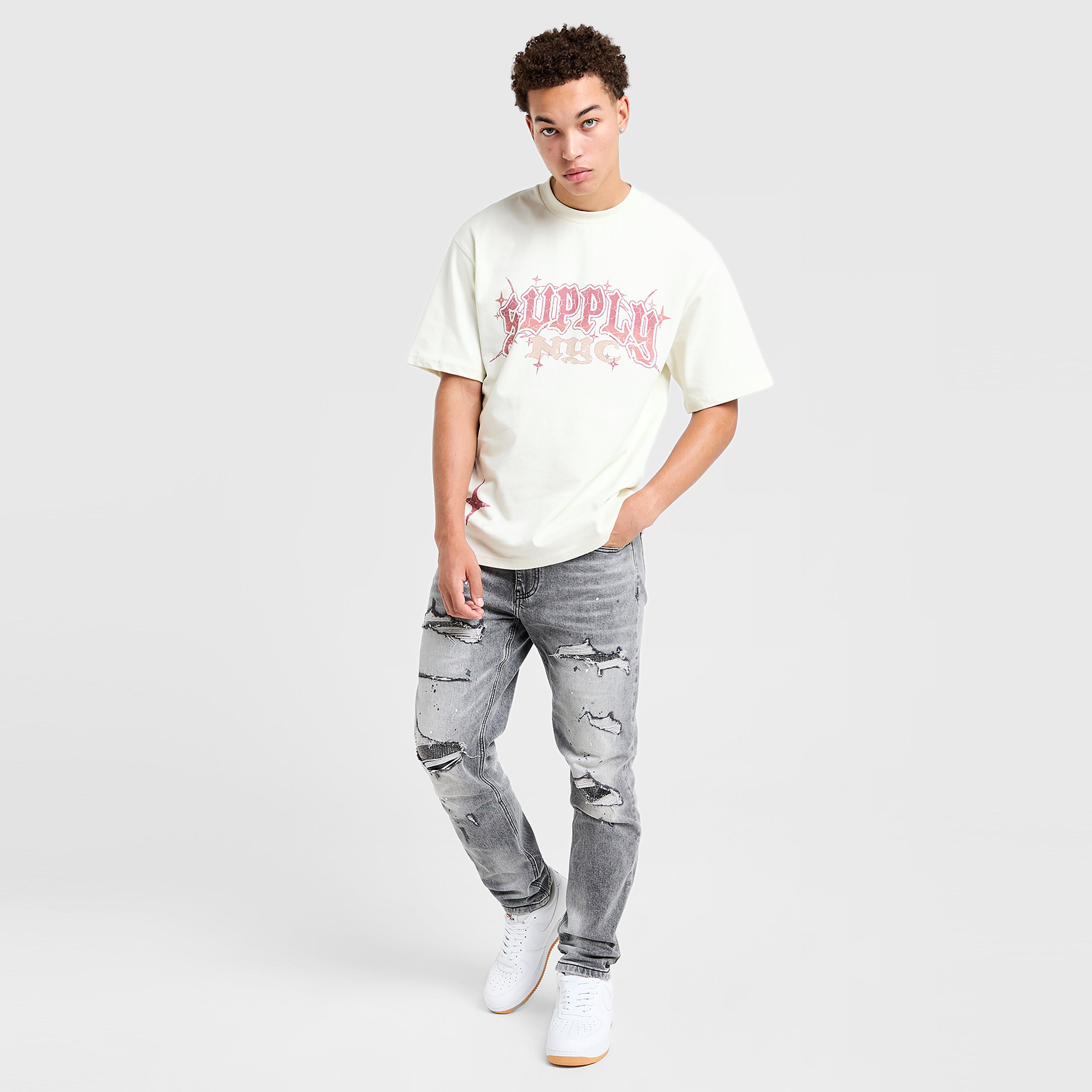 Férfi melegítőnadrág és jogger SUPPLY&DEMAND NADRÁG RHINESTONE SLM RP JN DDEN-GY