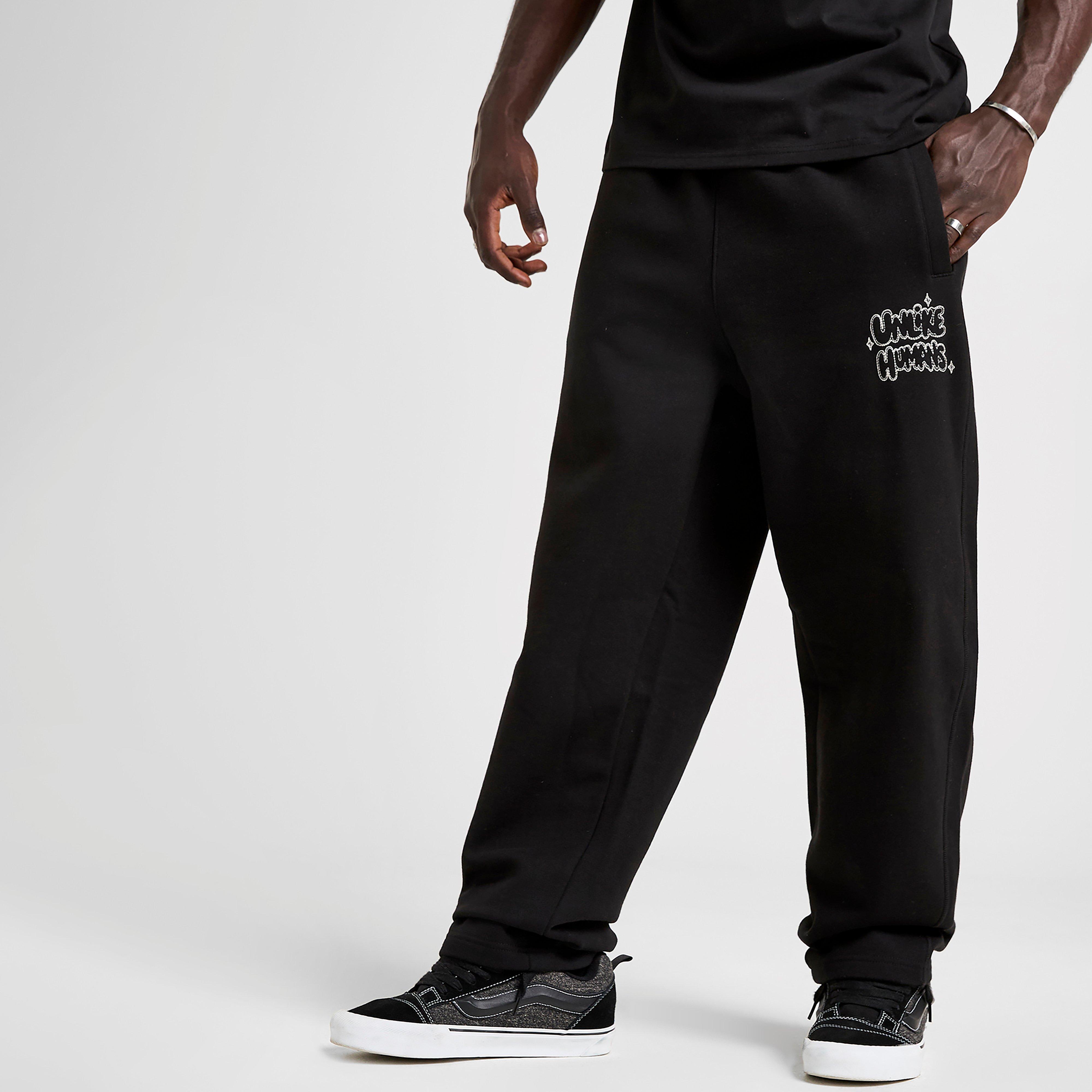 Férfi melegítőnadrág és jogger UNLIKE HUMANS NADRÁG REGENT PNT BLK-BLK