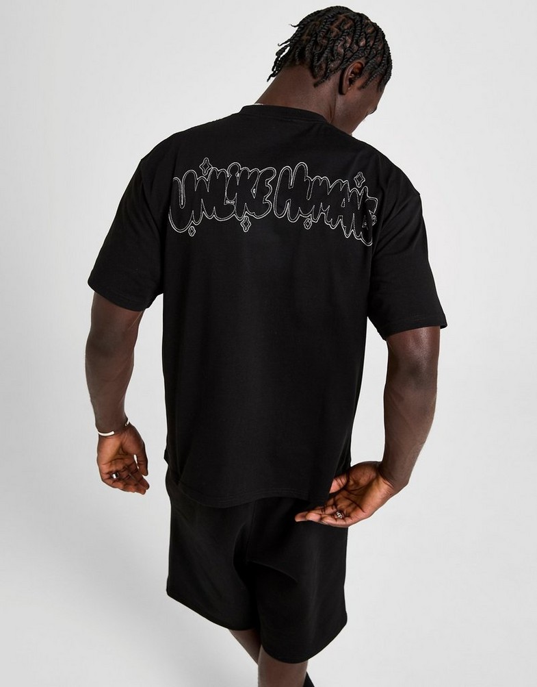 Tricou pentru bărbați UNLIKE HUMANS TRICOU REGENT TEE BLK-BLK ULHTM10313007 Negru