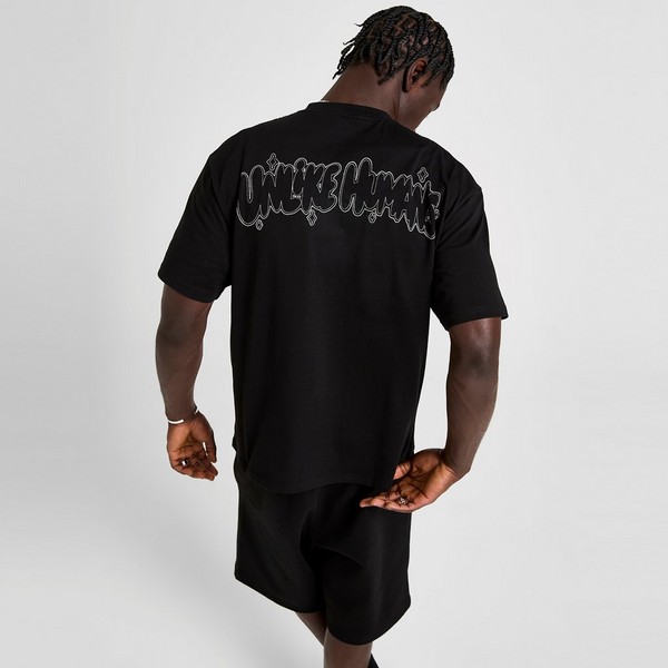 UNLIKE HUMANS TRICOU REGENT TEE BLK-BLK