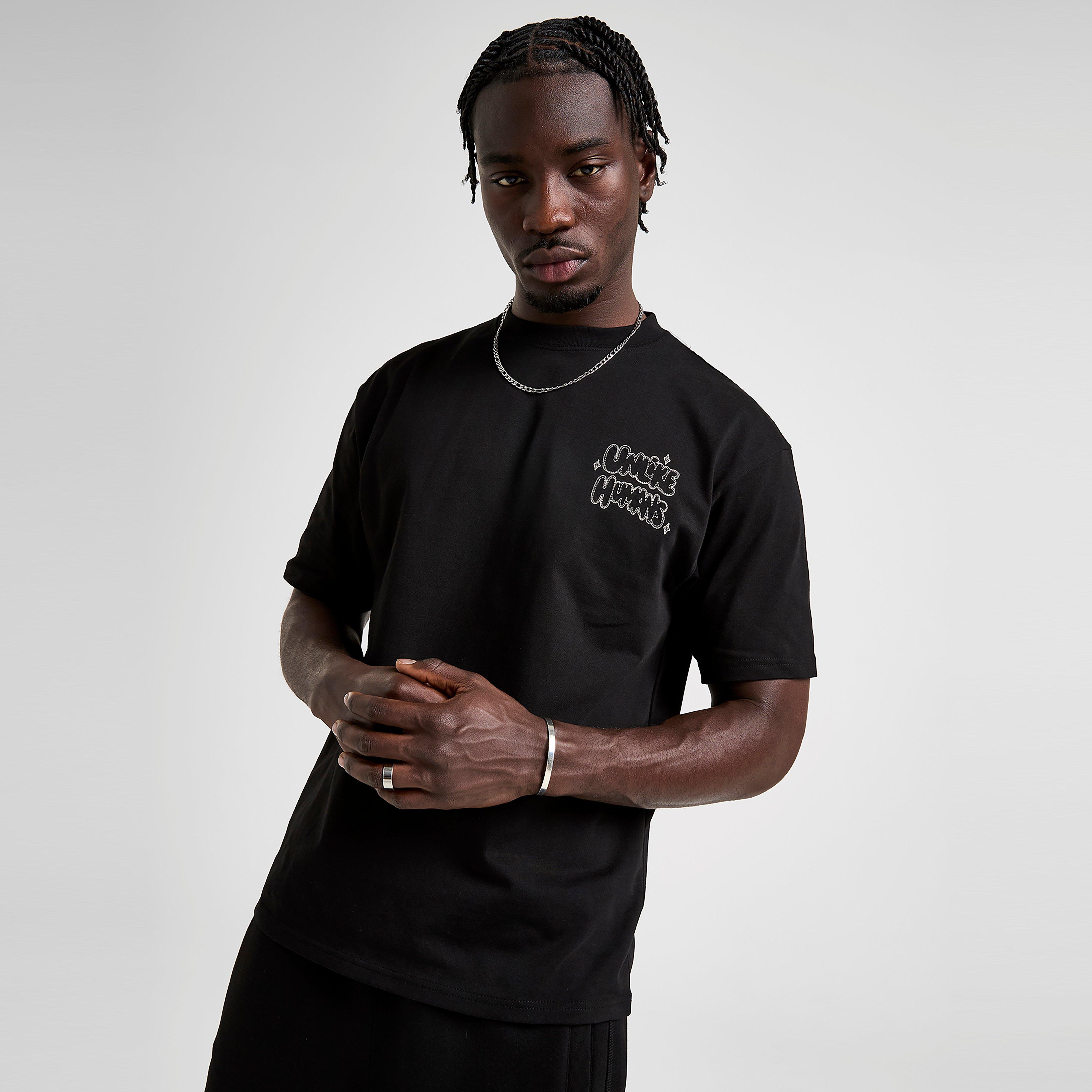 Férfi póló UNLIKE HUMANS PÓLÓ REGENT TEE BLK-BLK