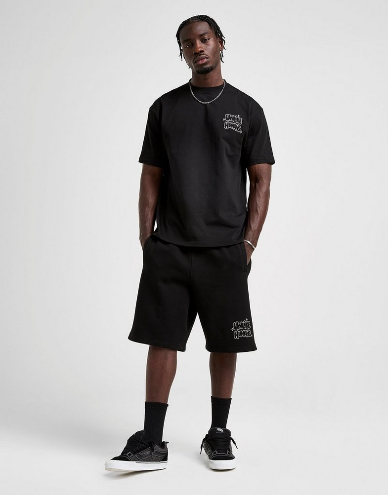 Tricou pentru bărbați UNLIKE HUMANS TRICOU REGENT TEE BLK-BLK ULHTM10313007 Negru