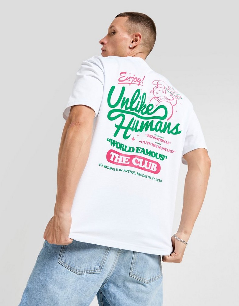 Tricou pentru bărbați UNLIKE HUMANS TRICOU CLUB TEE WHT-WHT ULHTM10307010 Alb